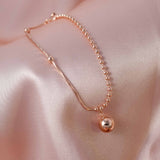 Petite Droplet - 14K Rose Gold Plated 925 Silver Bracelet