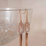 Rosy Promise - 14K Rose Gold Plated 925 Silver Earrings