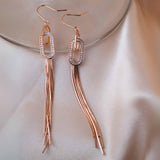 Rosy Promise - 14K Rose Gold Plated 925 Silver Earrings