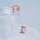 Petite Étincelle - Zircon 14K Rose Gold Plated 925 Silver Earrings