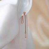 Rosy Dangles - 14K Rose Gold Plated 925 Silver Earrings