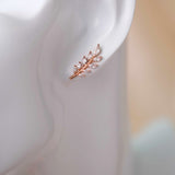 Golden Harvest - Zircon 14K Rose Gold Plated 925 Silver Earrings