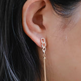 Aurora Drops - Zircon 14K Rose Gold Plated 925 Silver Earrings