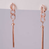 Aurora Drops - Zircon 14K Rose Gold Plated 925 Silver Earrings