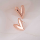Rosy Heartbeat - 14K Rose Gold Plated 925 Silver Earrings