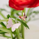 Souffle de Printemps  - Zircon 14K Rose Gold Plated 925 Silver Earrings