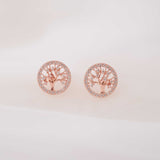 Éclat Éternel - Zircon 14K Rose Gold Plated 925 Silver Earrings