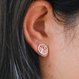 Éclat Éternel - Zircon 14K Rose Gold Plated 925 Silver Earrings