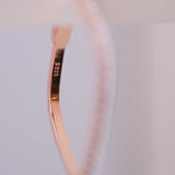 Shimmer Loop - Zircon 14K Rose Gold Plated 925 Silver Earrings