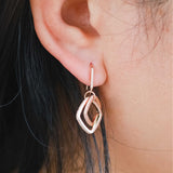 Aurora Swirl - Zircon 14K Rose Gold Plated 925 Silver Earrings