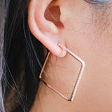 Très Chic - Zircon 14K Rose Gold Plated 925 Silver Earrings