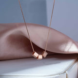 As it is - 14K Rose Gold Plated 925 Silver Necklace