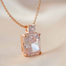  Glimmering Dewdrops - Zircon 14K Rose Gold Plated 925 Silver Necklace
