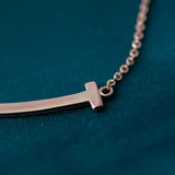 Golden Smile – 14K Rose Gold Plated 925 Silver Necklace