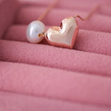 Coeur de Velours - 14K Rose Gold Plated 925 Silver Necklace