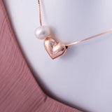 Coeur de Velours - 14K Rose Gold Plated 925 Silver Necklace
