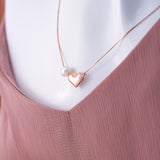Coeur de Velours - 14K Rose Gold Plated 925 Silver Necklace