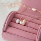 Coeur de Velours - 14K Rose Gold Plated 925 Silver Necklace