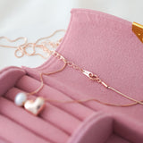 Coeur de Velours - 14K Rose Gold Plated 925 Silver Necklace