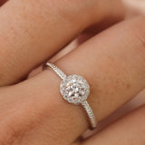 Celestial Halo – D1.00ct 莫桑鑽925純銀戒指